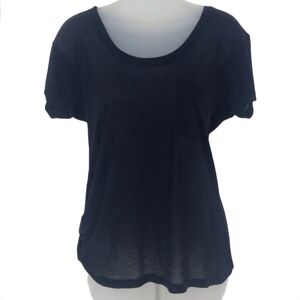 Express Sheer Black Tee with Front Pocket Size XS